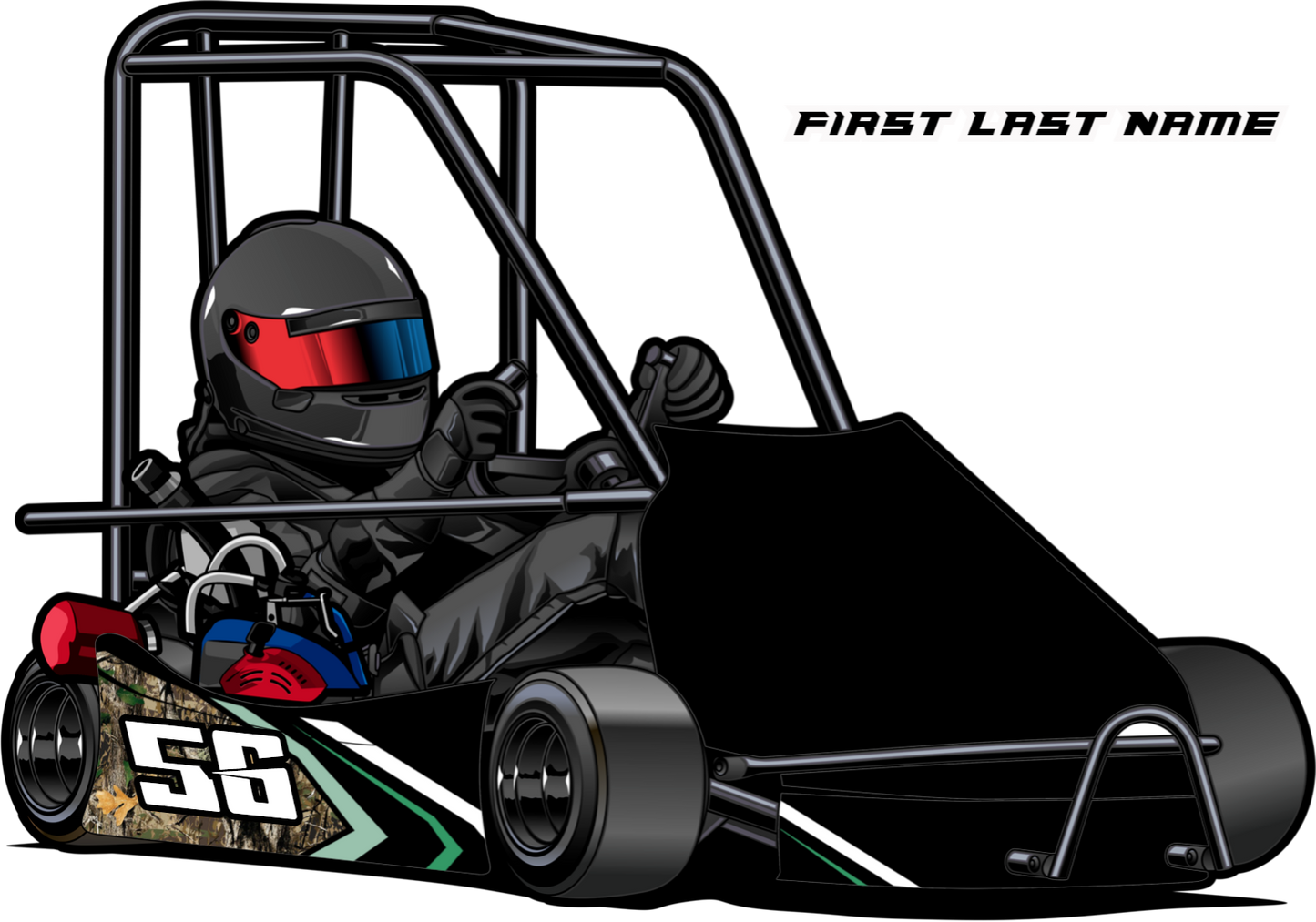 Camo Fast - Champ Kart Swoop Body