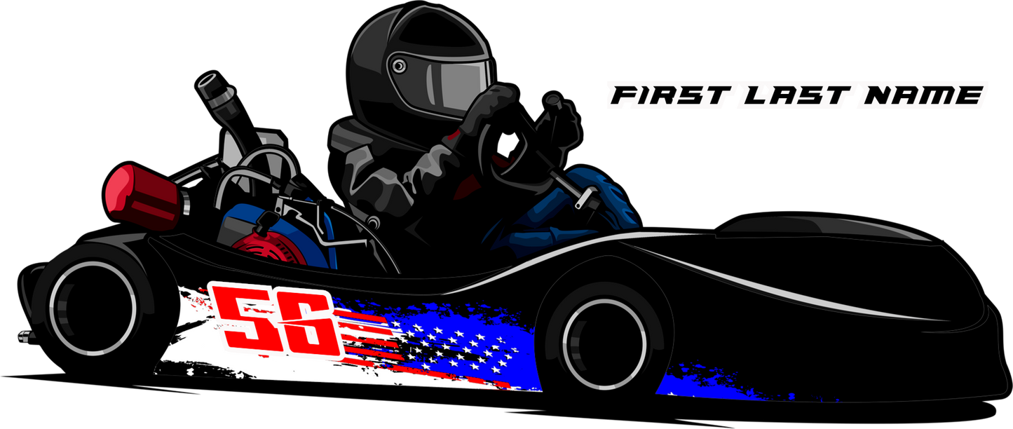 Stars n Stripes - Flat Kart Swoop Kart