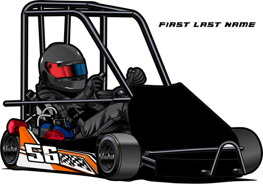 Checkered Fast - Champ Kart Swoop Body